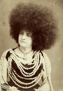 A lady with huge hair