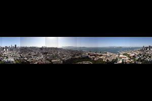 A 360 degree view of San Francisco from Coit Tower