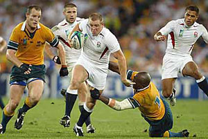 Mike Tindall helping England win the Rugby World Cup